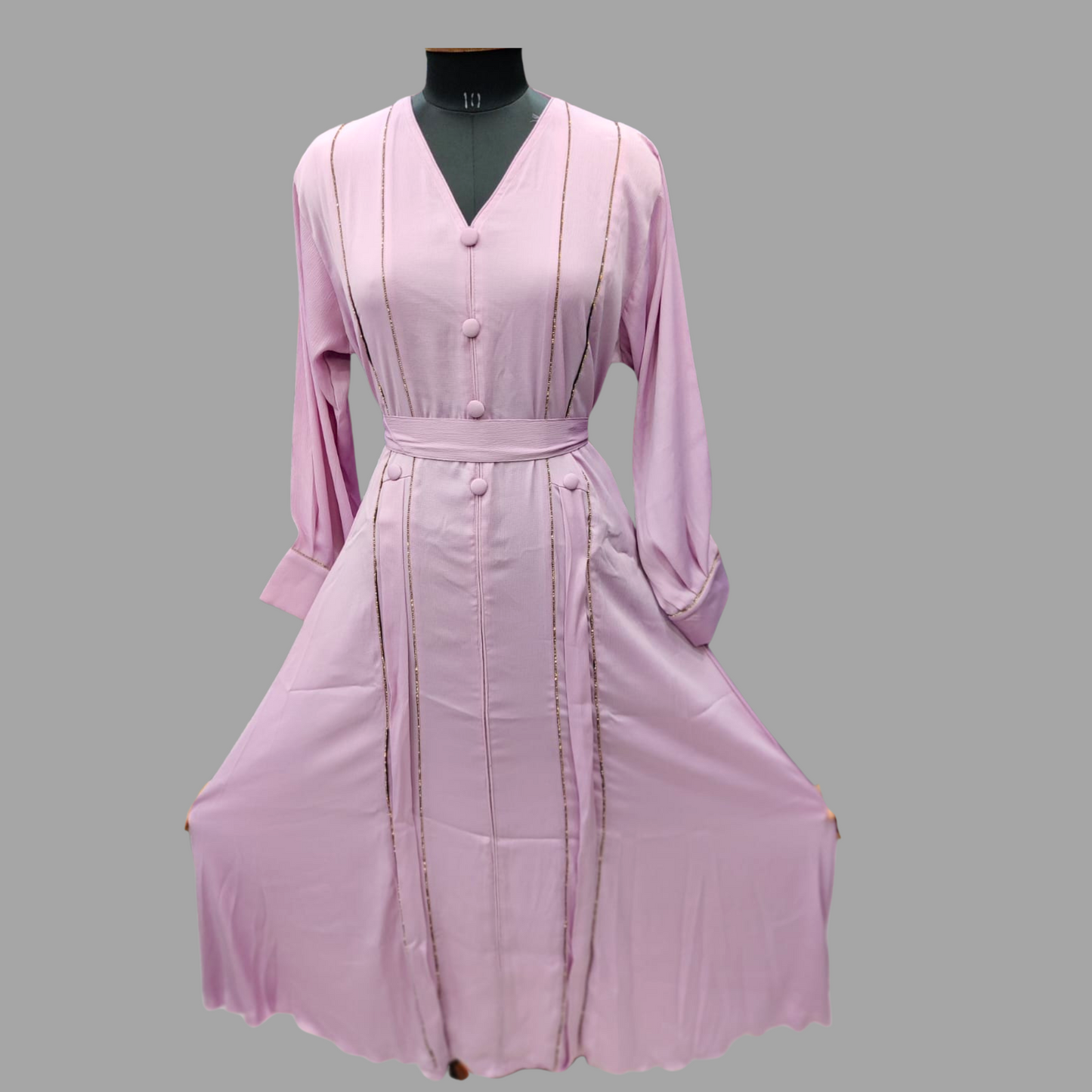 Classic Modest Light Pink Abaya – Perfect for Daily and Party Wear