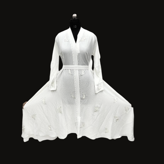 Classic Modest  White Abaya – Perfect for Daily and Party Wear