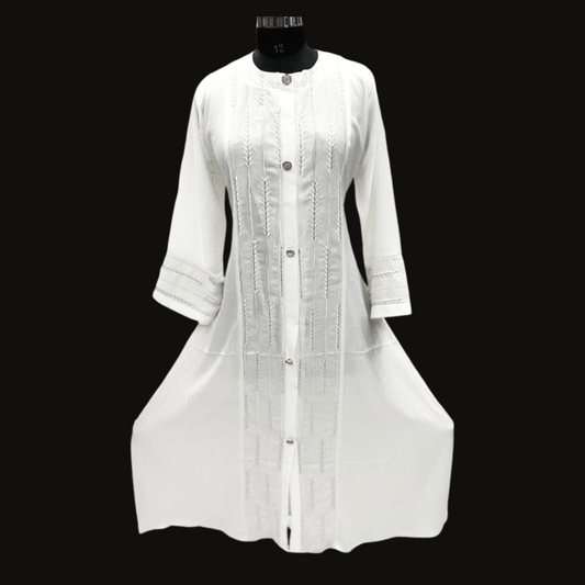 Classic Modest  White Abaya – Perfect for Daily and Party Wear